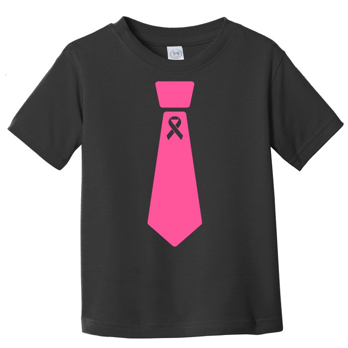 Breast Cancer Awareness Ribbon Tie Toddler T-Shirt