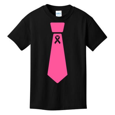 Breast Cancer Awareness Ribbon Tie Kids T-Shirt