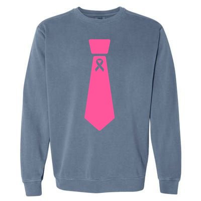 Breast Cancer Awareness Ribbon Tie Garment-Dyed Sweatshirt