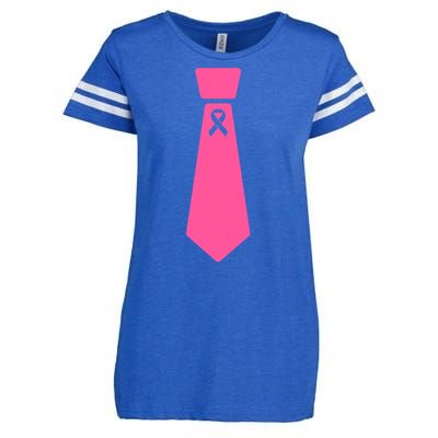 Breast Cancer Awareness Ribbon Tie Enza Ladies Jersey Football T-Shirt