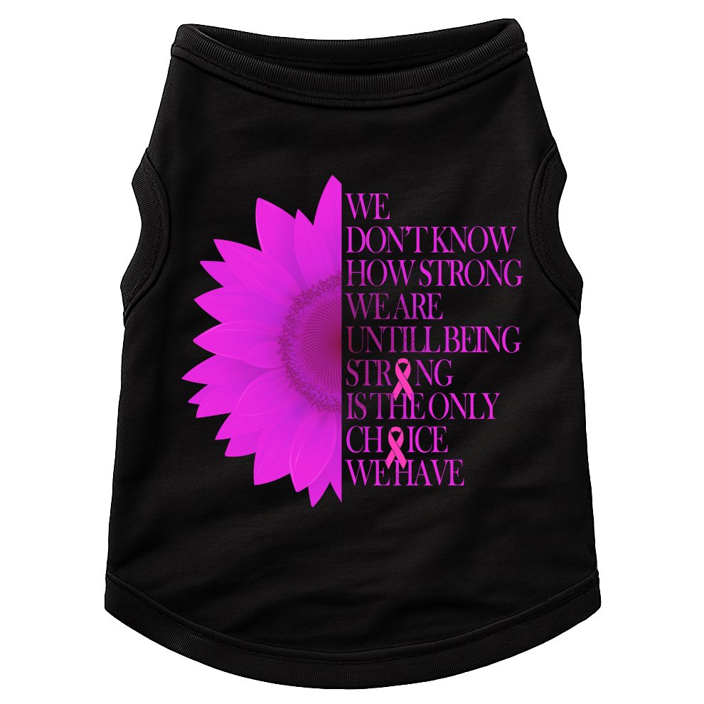 Breast Cancer Awareness Sunflower Quote Doggie Tank