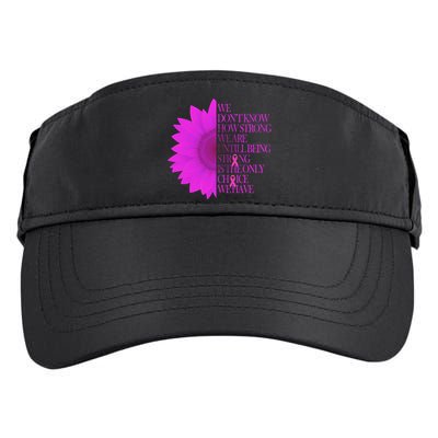 Breast Cancer Awareness Sunflower Quote Adult Drive Performance Visor