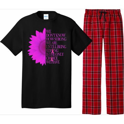 Breast Cancer Awareness Sunflower Quote Pajama Set