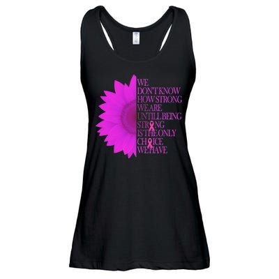 Breast Cancer Awareness Sunflower Quote Ladies Essential Flowy Tank