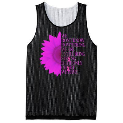 Breast Cancer Awareness Sunflower Quote Mesh Reversible Basketball Jersey Tank