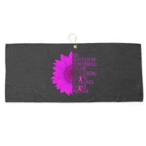 Breast Cancer Awareness Sunflower Quote Large Microfiber Waffle Golf Towel