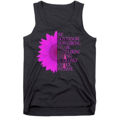 Breast Cancer Awareness Sunflower Quote Tank Top