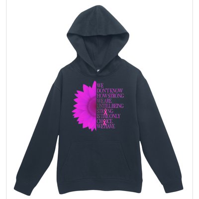 Breast Cancer Awareness Sunflower Quote Urban Pullover Hoodie