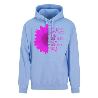 Breast Cancer Awareness Sunflower Quote Unisex Surf Hoodie