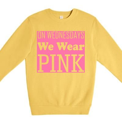 Breast Cancer Awareness Wednesdays We Wear Pink Premium Crewneck Sweatshirt