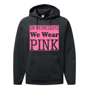 Breast Cancer Awareness Wednesdays We Wear Pink Performance Fleece Hoodie