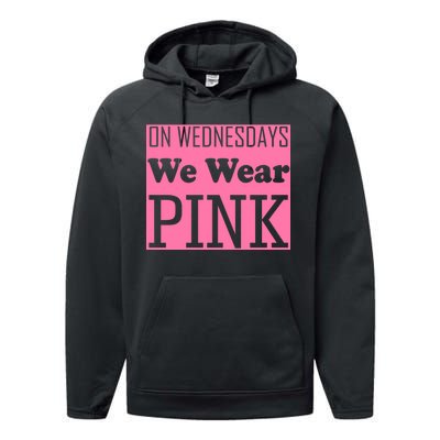 Breast Cancer Awareness Wednesdays We Wear Pink Performance Fleece Hoodie