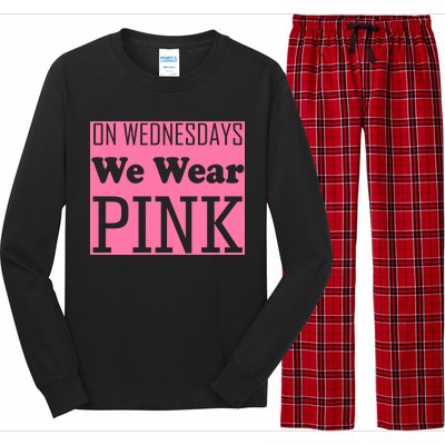 Breast Cancer Awareness Wednesdays We Wear Pink Long Sleeve Pajama Set