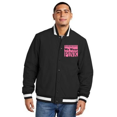 Breast Cancer Awareness Wednesdays We Wear Pink Insulated Varsity Jacket