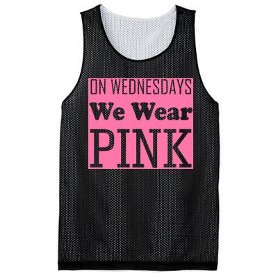 Breast Cancer Awareness Wednesdays We Wear Pink Mesh Reversible Basketball Jersey Tank