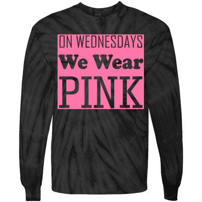 Breast Cancer Awareness Wednesdays We Wear Pink Tie-Dye Long Sleeve Shirt