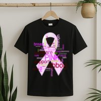 Breast Cancer Awareness Word Mash-Up T-Shirt