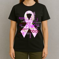 Breast Cancer Awareness Word Mash-Up T-Shirt