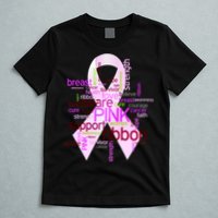 Breast Cancer Awareness Word Mash-Up T-Shirt