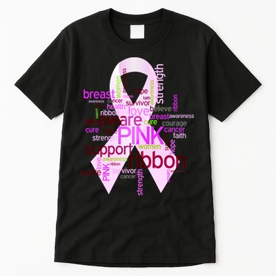 Breast Cancer Awareness Word Mash-Up Tall T-Shirt