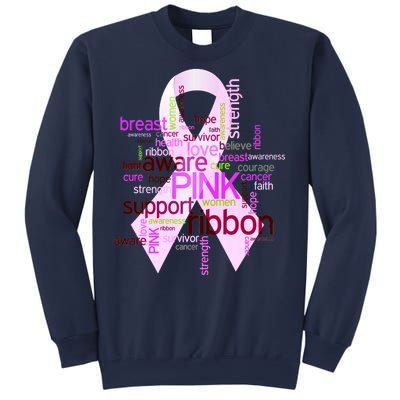 Breast Cancer Awareness Word Mash-Up Sweatshirt