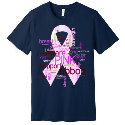 Breast Cancer Awareness Word Mash-Up Premium T-Shirt