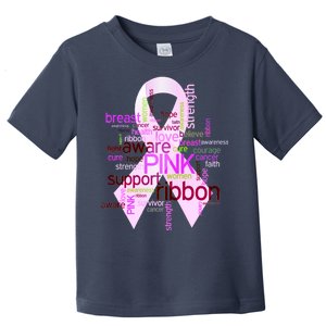 Breast Cancer Awareness Word Mash-Up Toddler T-Shirt