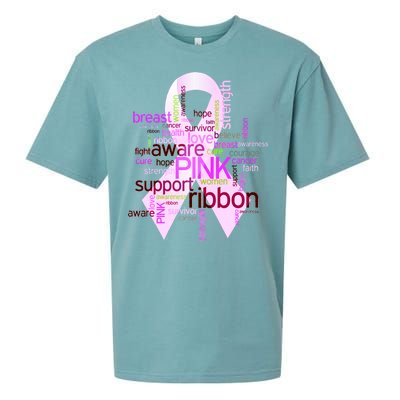 Breast Cancer Awareness Word Mash-Up Sueded Cloud Jersey T-Shirt