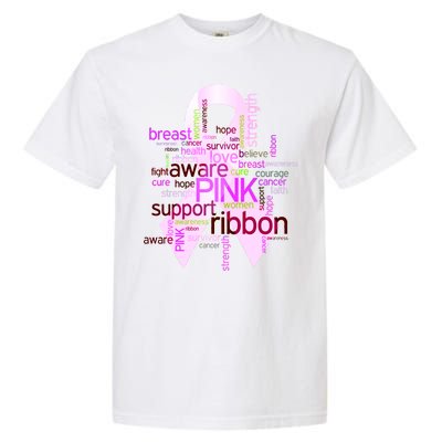 Breast Cancer Awareness Word Mash-Up Garment-Dyed Heavyweight T-Shirt