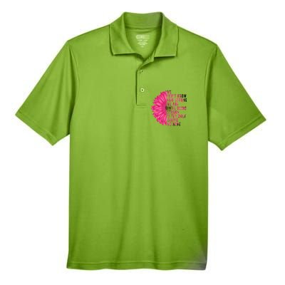 Breast Cancer Being Strong Is The Only Thing We Have Men's Origin Performance Pique Polo