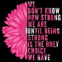 Breast Cancer Being Strong Is The Only Thing We Have Short Acrylic Beanie