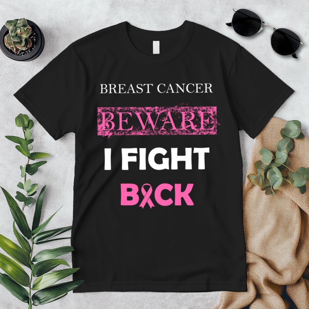 Breast Cancer Beware I Fight Back Premium T-Shirt