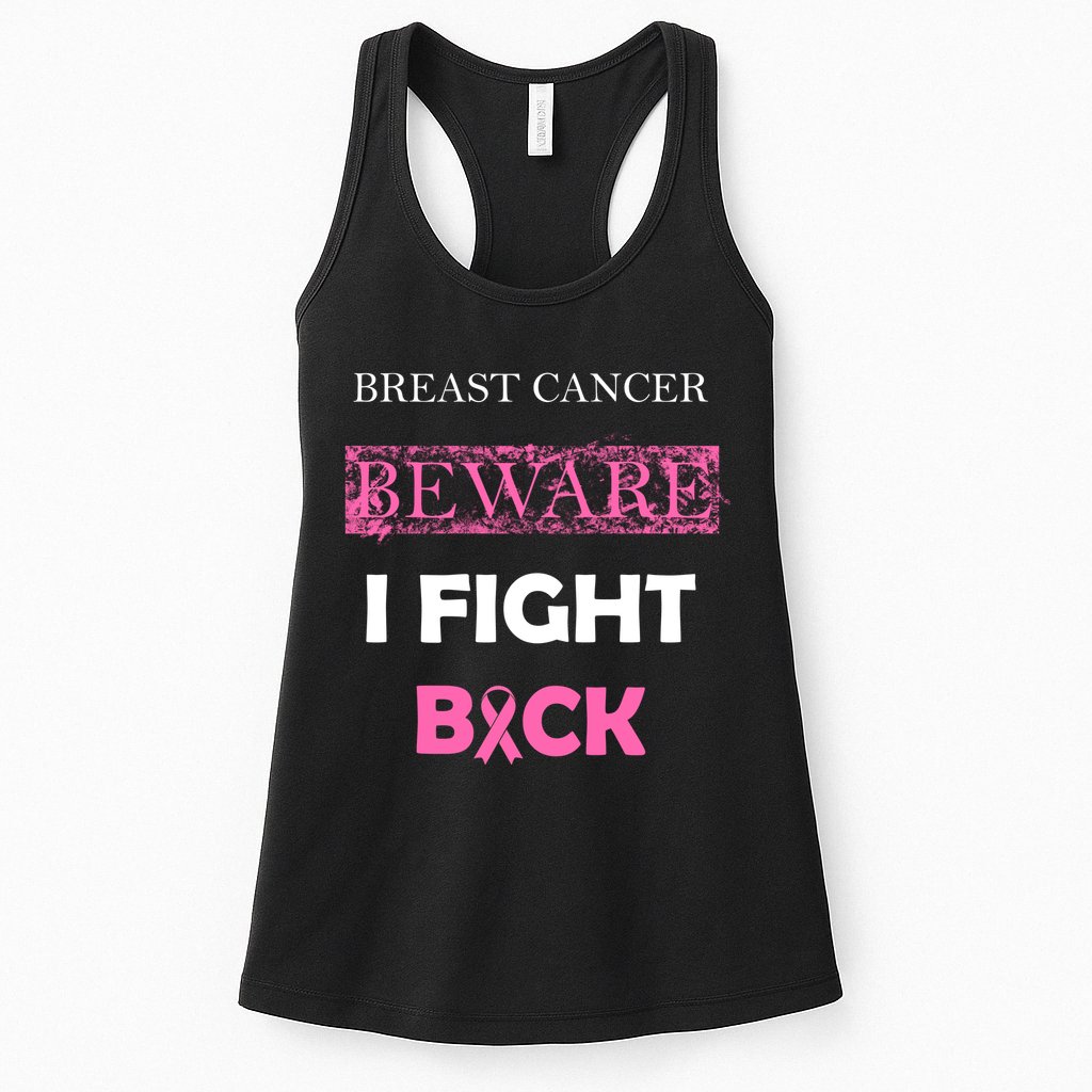 Breast Cancer Beware I Fight Back Womens Tank Top