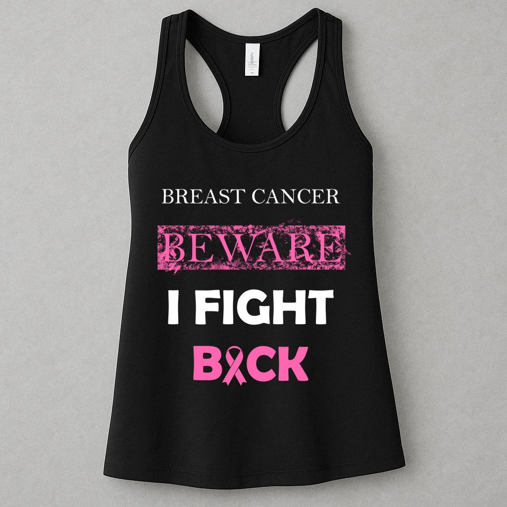 Breast Cancer Beware I Fight Back Womens Tank Top
