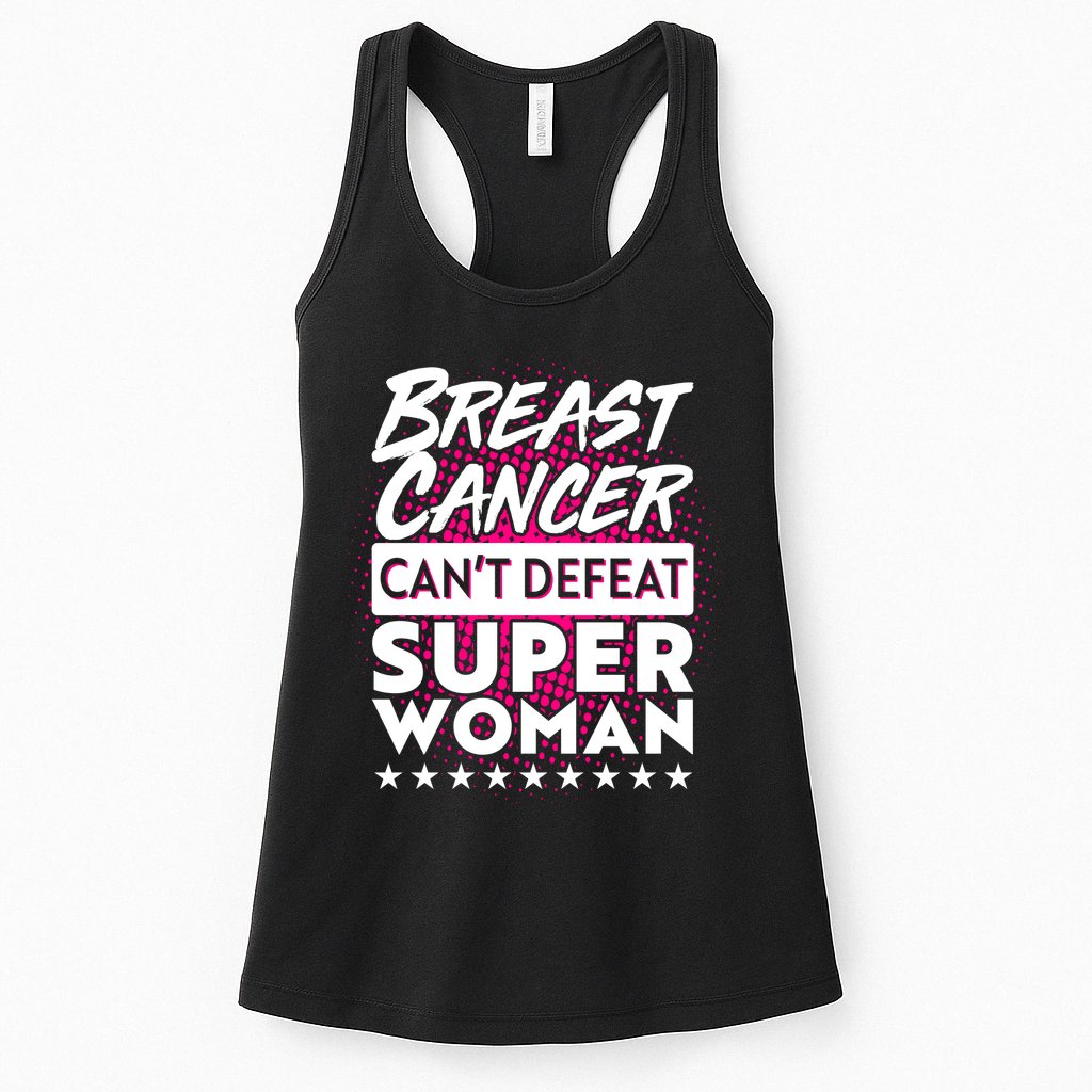 Breast Cancer Can't Defeat Super Woman Womens Tank Top
