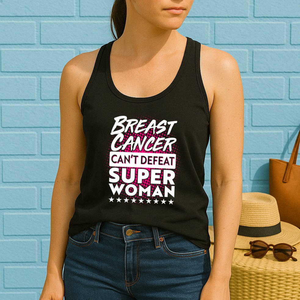 Breast Cancer Can't Defeat Super Woman Womens Tank Top