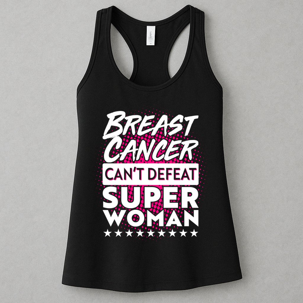 Breast Cancer Can't Defeat Super Woman Womens Tank Top