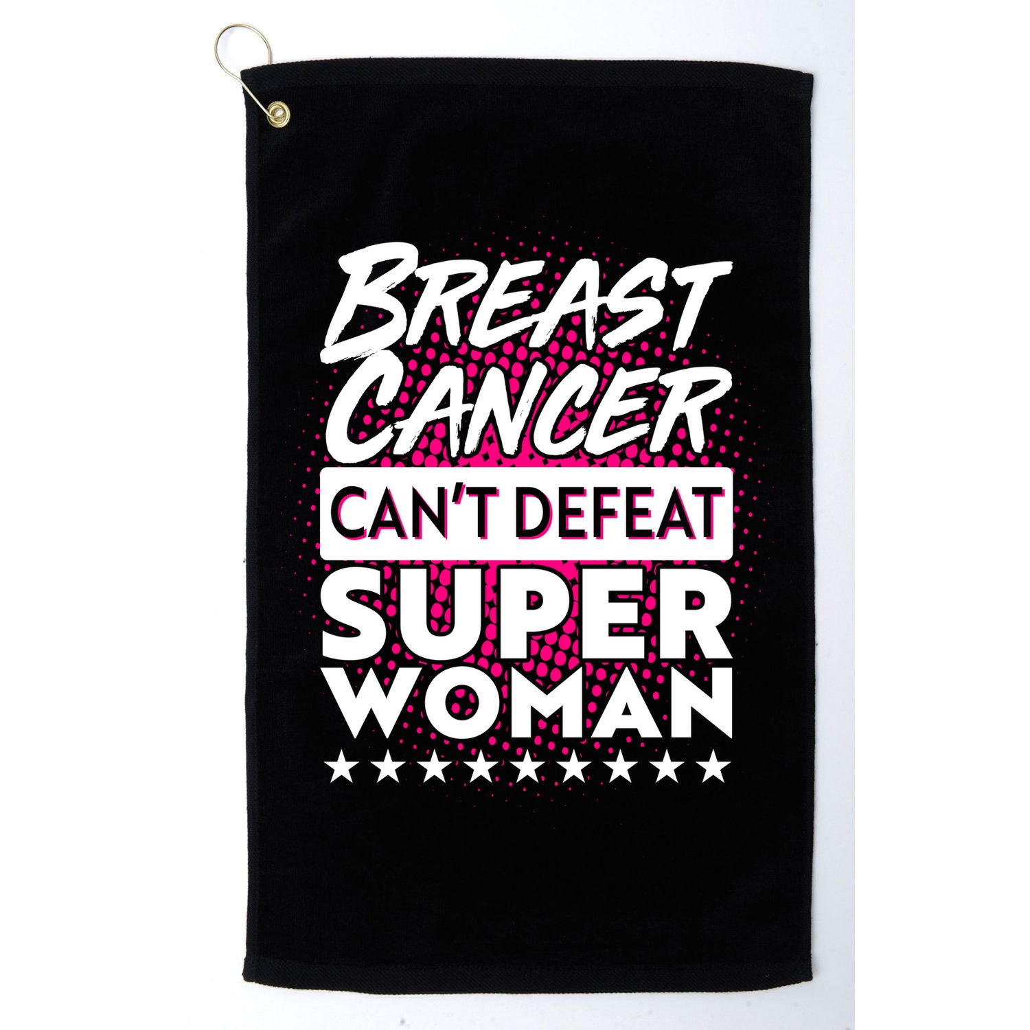 Breast Cancer Can't Defeat Super Woman Golf Towel