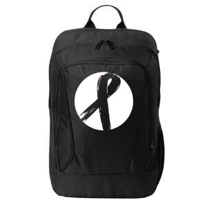 Breast Cancer Circle Ribbon Logo City Backpack