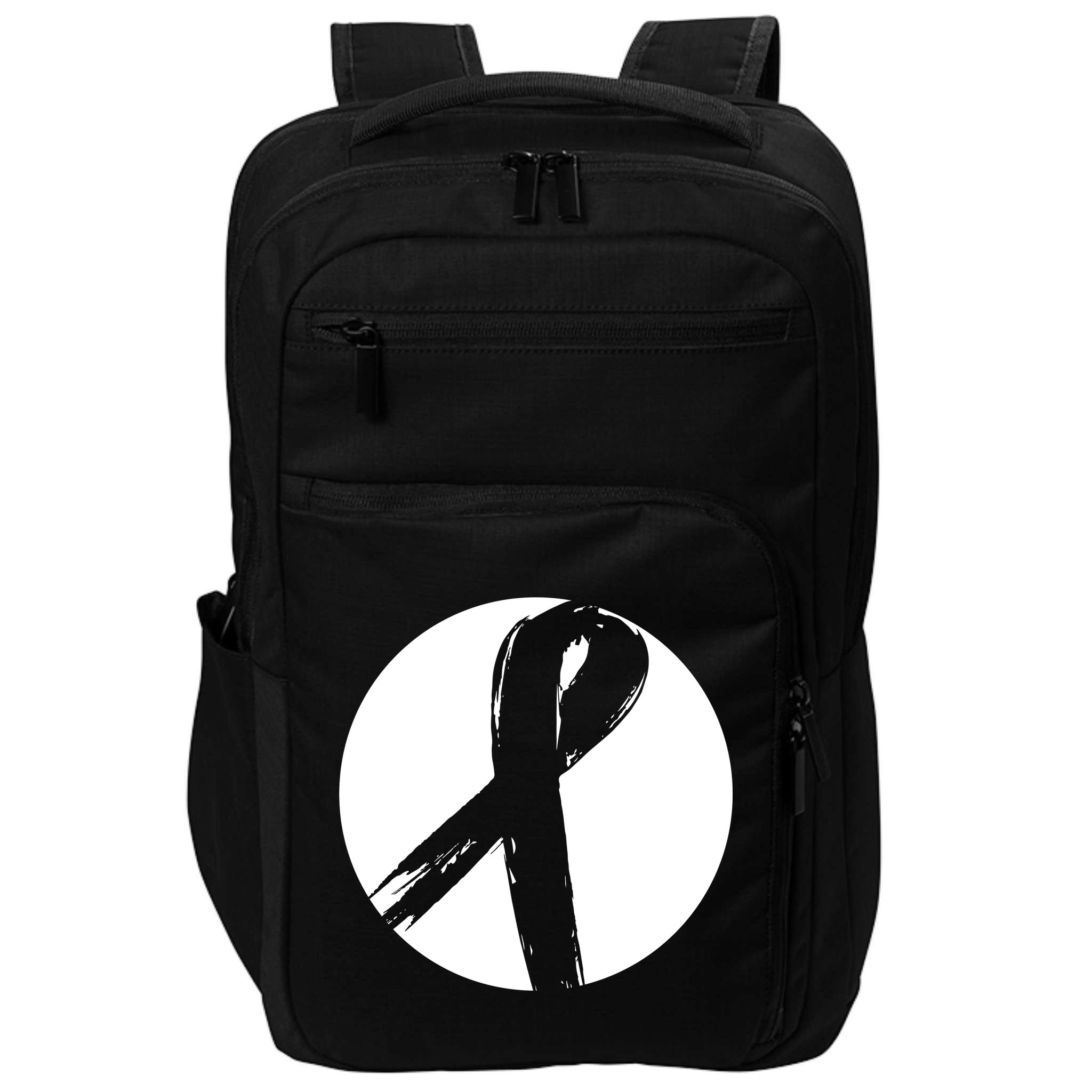 Breast Cancer Circle Ribbon Logo Impact Tech Backpack