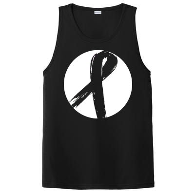 Breast Cancer Circle Ribbon Logo PosiCharge Competitor Tank