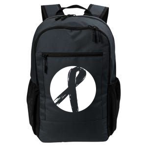 Breast Cancer Circle Ribbon Logo Daily Commute Backpack