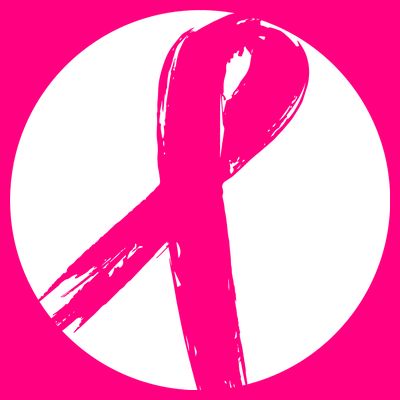 Breast Cancer Circle Ribbon Logo T-Shirt