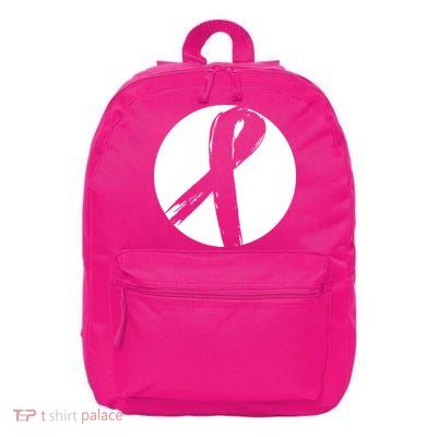 Breast Cancer Circle Ribbon Logo 16 in Basic Backpack