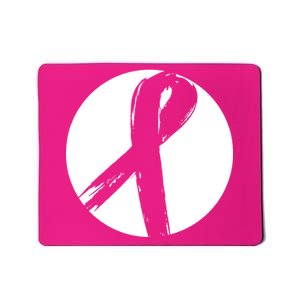 Breast Cancer Circle Ribbon Logo Mousepad