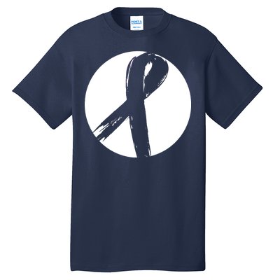 Breast Cancer Circle Ribbon Logo Tall T-Shirt