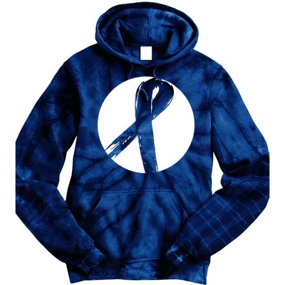 Breast Cancer Circle Ribbon Logo Tie Dye Hoodie