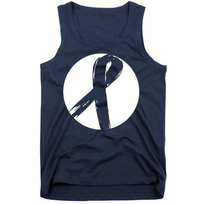 Breast Cancer Circle Ribbon Logo Tank Top