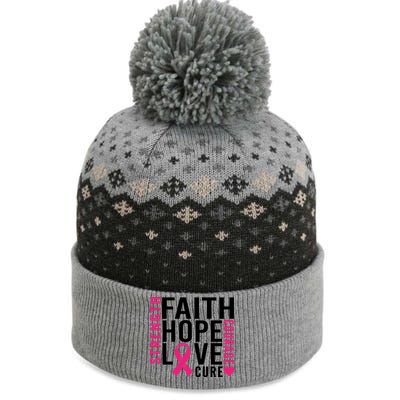 Breast Cancer Faith Hope Love Courage The Baniff Cuffed Pom Beanie