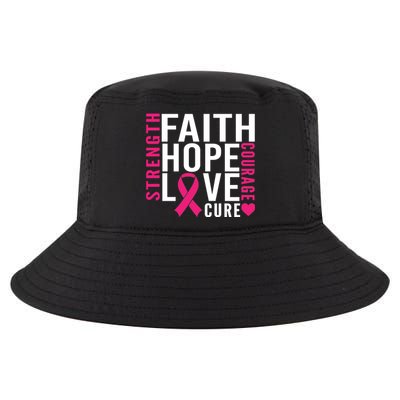 Breast Cancer Faith Hope Love Courage Cool Comfort Performance Bucket Hat